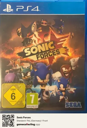Sonic Forces PlayStation 4, Germany box front