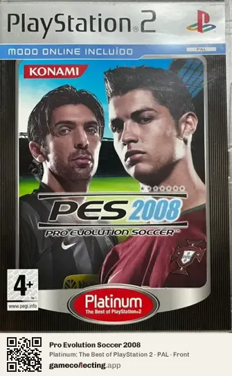 Pro Evolution Soccer 2008 PlayStation 2, PAL box front