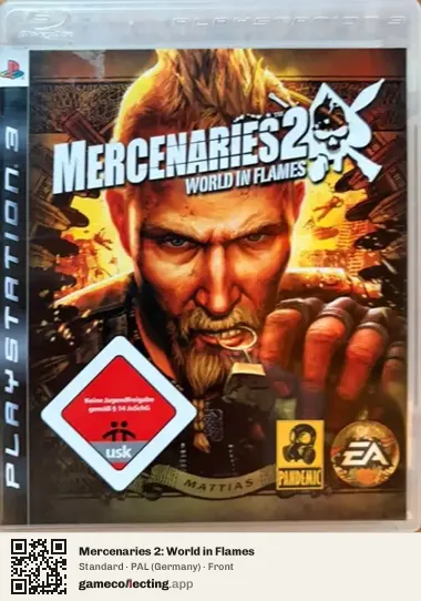 Mercenaries 2: World in Flames PlayStation 3, Germany box front