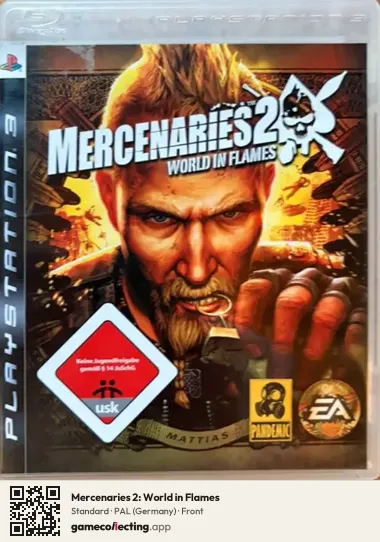 Mercenaries 2: World in Flames PlayStation 3, Germany box front