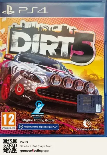 Dirt 5 PlayStation 4, Italy box front