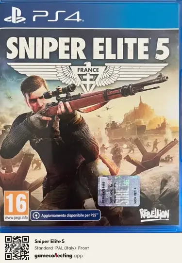 Sniper Elite 5 PlayStation 4, Italy box front