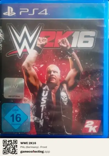 WWE 2K16 PlayStation 4, Germany box front