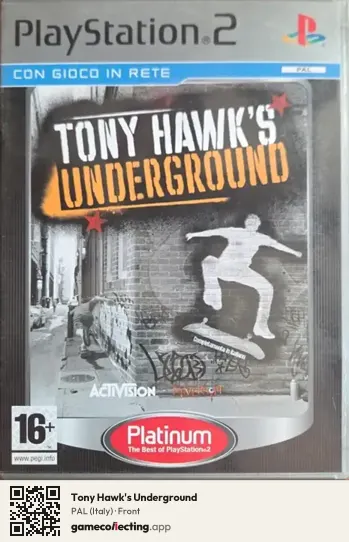 Tony Hawk's Underground PlayStation 2, Italy box front