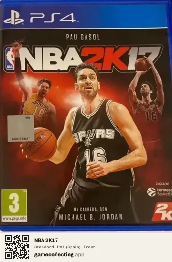 NBA 2K17 PlayStation 4, Spain box front