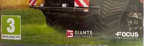 Farming Simulator, the PEGI square on its front