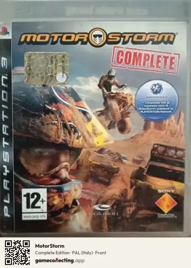 MotorStorm PlayStation 3, Italy box front