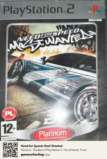 Need for Speed: Most Wanted PlayStation 2, Poland box front