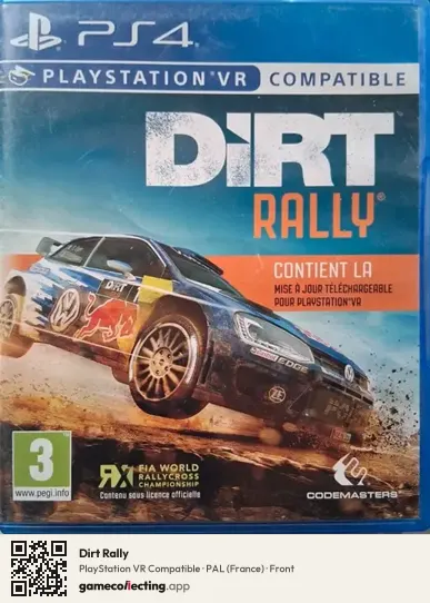 Dirt Rally PlayStation 4, France box front