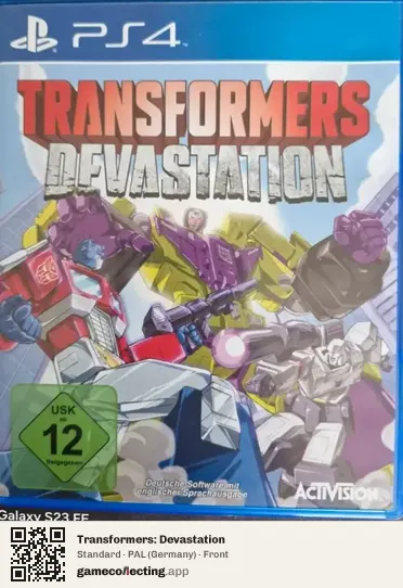 Transformers: Devastation PlayStation 4, Germany box front