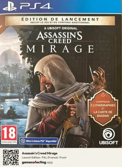 Assassin's Creed Mirage PlayStation 4, France box front