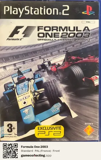 Formula One 2003 PlayStation 2, France box front