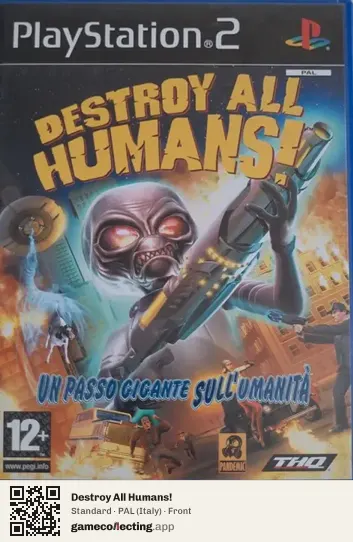 Destroy All Humans! PlayStation 2, Italy box front
