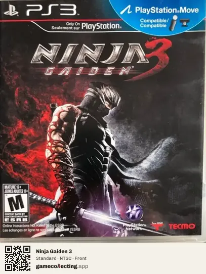Ninja Gaiden 3 PlayStation 3, NTSC box front