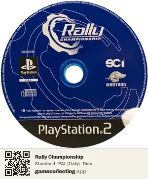Rally Championship PlayStation 2, PAL disc