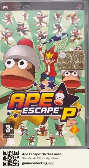 Ape Escape: On the Loose PlayStation Portable, Italy box front