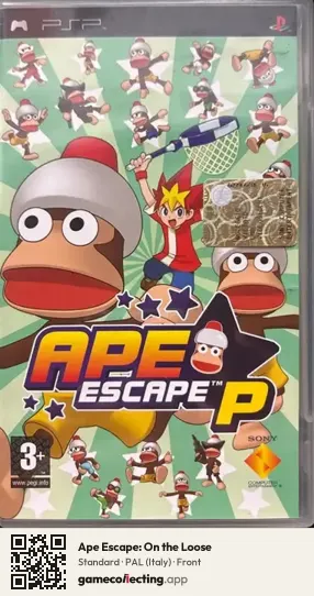 Ape Escape: On the Loose PlayStation Portable, Italy box front