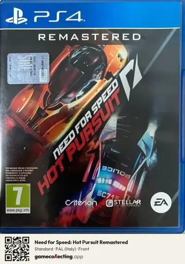 Need for Speed: Hot Pursuit Remastered PlayStation 4, Italy box front