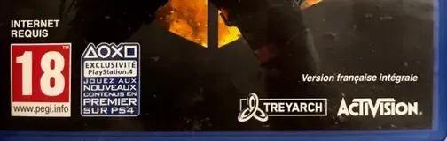 Call of Duty: Black Ops 4, the PEGI square on its front