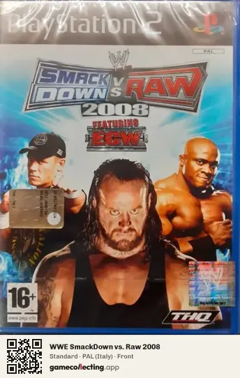 WWE SmackDown vs. Raw 2008 PlayStation 2, Italy box front
