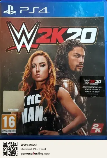 WWE 2K20 PlayStation 4, PAL box front