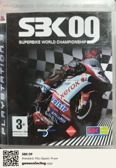 SBK 09 PlayStation 3, Spain box front
