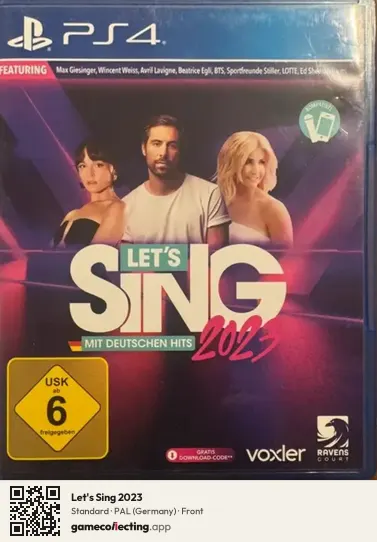 Let's Sing 2023 PlayStation 4, Germany box front
