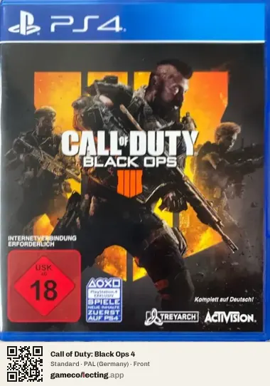 Call of Duty: Black Ops 4 PlayStation 4, Germany box front