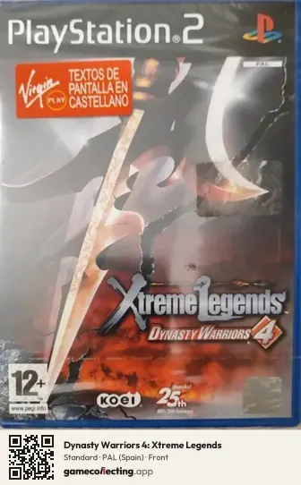Dynasty Warriors 4: Xtreme Legends PlayStation 2, Spain box front