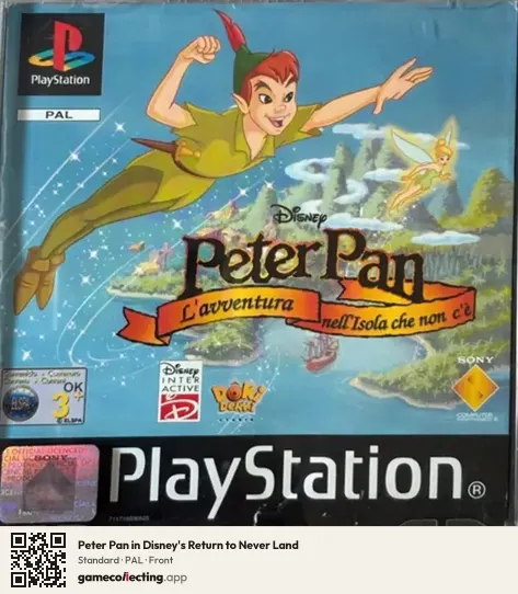 Peter Pan in Disney's Return to Never Land PlayStation, PAL box front
