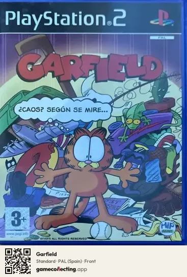 Garfield PlayStation 2, Spain box front