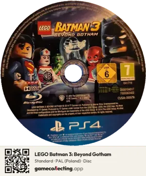 LEGO Batman 3: Beyond Gotham PlayStation 4, PAL disc