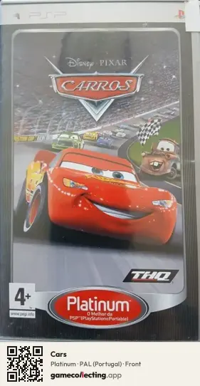 Cars PlayStation Portable, Portugal box front