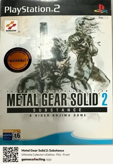 Metal Gear Solid 2: Substance PlayStation 2, PAL box front
