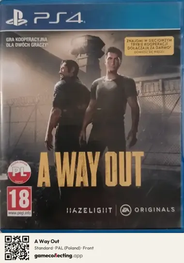 A Way Out PlayStation 4, Poland box front