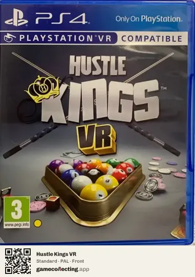 Hustle Kings VR PlayStation 4, PAL box front