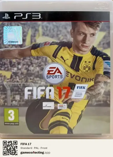 FIFA 17 PlayStation 3, PAL box front