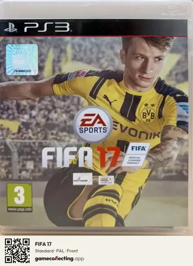 FIFA 17 PlayStation 3, PAL box front