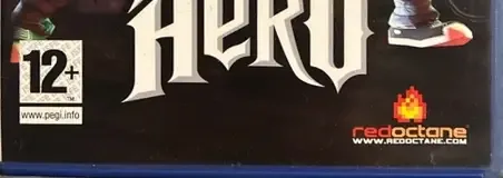 Guitar Hero, the PEGI square on its front