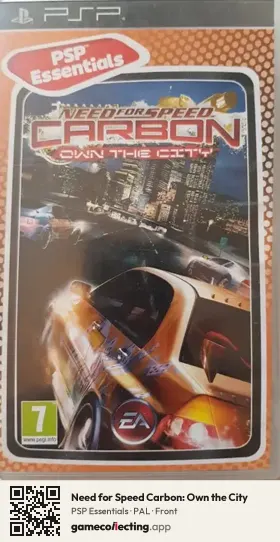 Need for Speed Carbon: Own the City PlayStation Portable, PAL box front