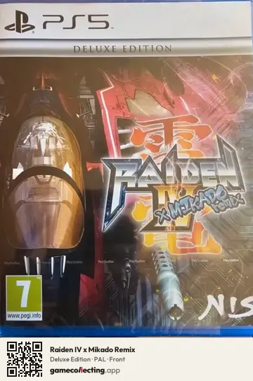 Raiden IV x Mikado Remix PlayStation 5, PAL box front