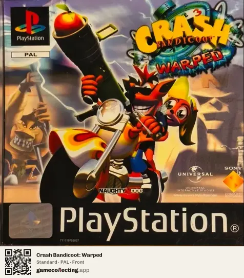 Crash Bandicoot: Warped PlayStation, PAL box front