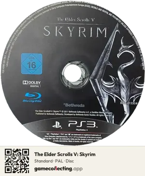 The Elder Scrolls V: Skyrim PlayStation 3, PAL disc
