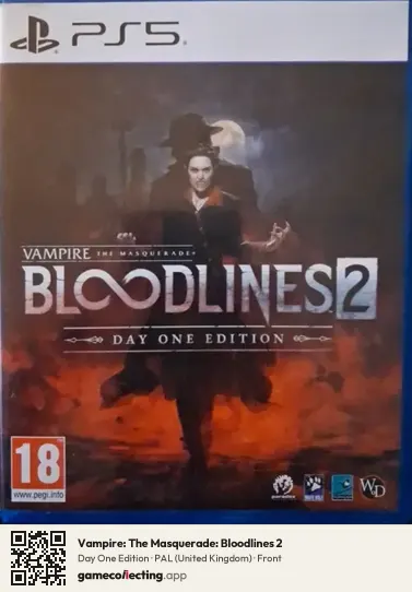 Vampire: The Masquerade: Bloodlines 2 PlayStation 5, United Kingdom box front