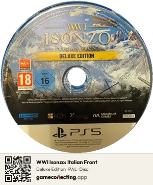 WWI Isonzo: Italian Front PlayStation 5, PAL disc