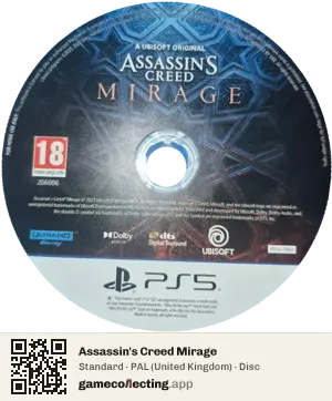Assassin's Creed Mirage PlayStation 5, PAL disc