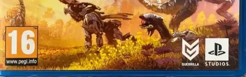 Horizon Zero Dawn Remastered, the PEGI square on its front