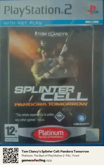 Tom Clancy's Splinter Cell: Pandora Tomorrow PlayStation 2, PAL box front