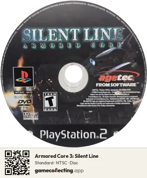 Armored Core 3: Silent Line PlayStation 2, NTSC disc