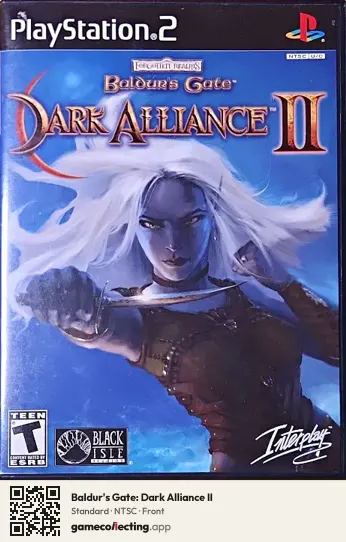 Baldur's Gate: Dark Alliance II PlayStation 2, NTSC box front